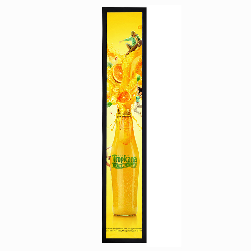 New Design Ultra Wide LCD Display Screen High Brightness Bar Advertising Store Digital Edge Wide Screen Player Shelf Stretch