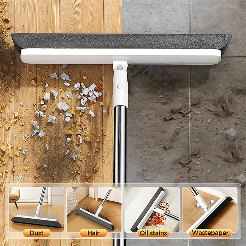 Household Floor Broom EVA Heavy Duty Floor Squeegee Window Cleaning Removal Pet Hair Cleaner for Bathroom Kitchen Home