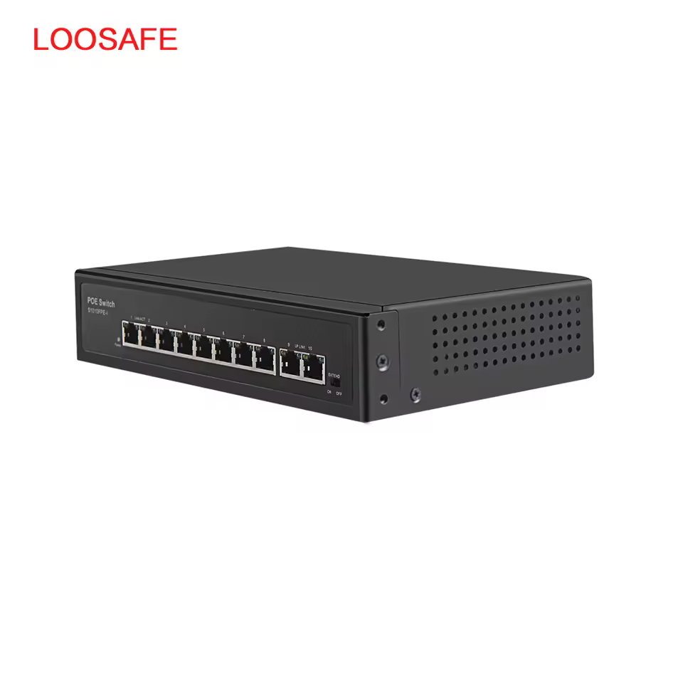 Loosafe Oem 8 Port Poe Switch Poe Switch Injector 48v Power Ethernet Ip Camera Switch