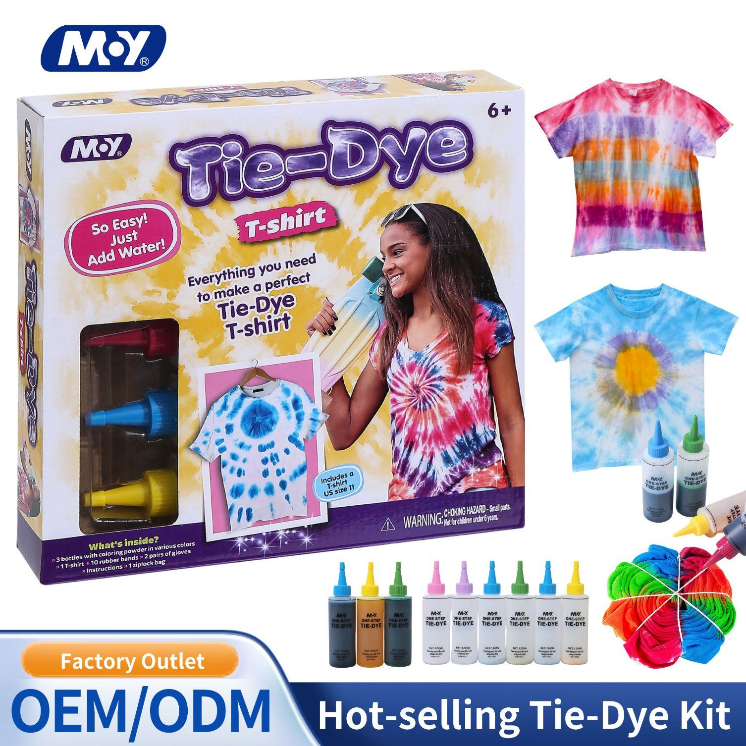 Tie-Dye Kit for Kids Art and Crafts Toy DIY Fabric Dye