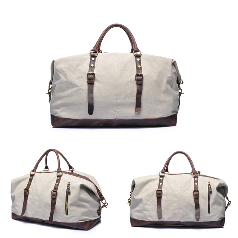 Manufacturer Retro Waterproof Fashion Leisure Travel Luggage Canvas Duffel Bag