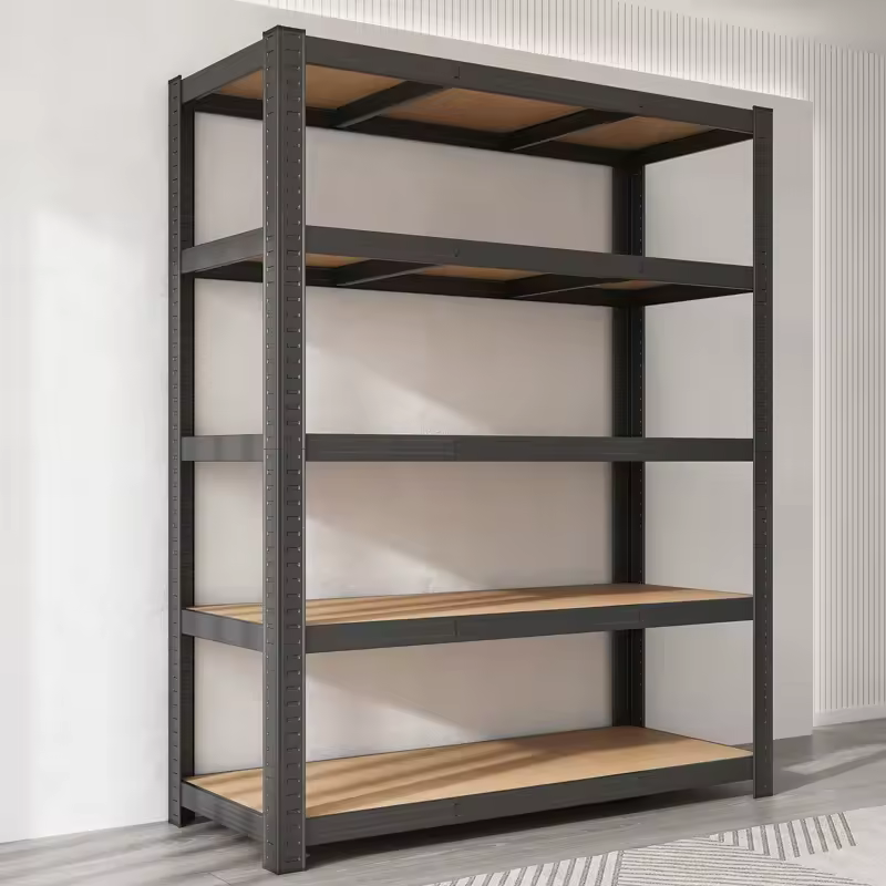 5-layer Boltless Metal Shelving For Home Supermarket Industrial Storage Tool Rack Organizer Material Iron Stacking Racks