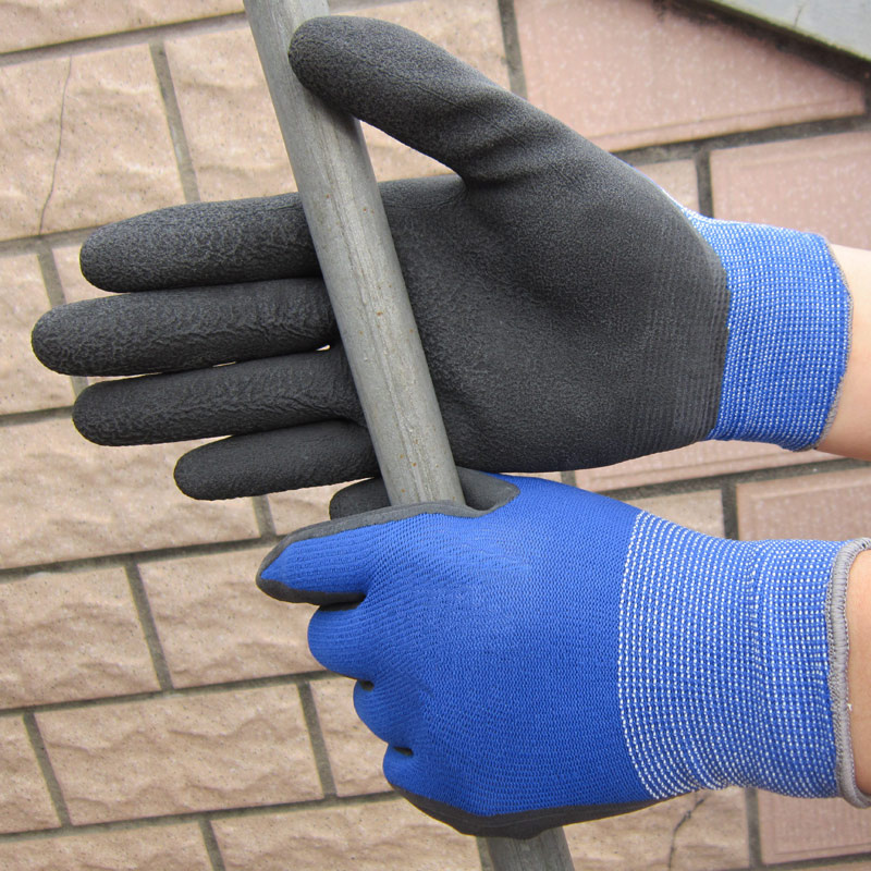 Nylon Gloves Latex Foam Dipped Gloves Safety Work Glove OEM