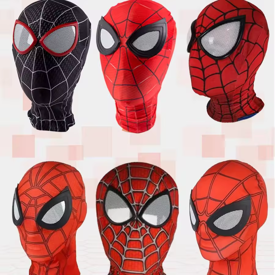 Wholesale Halloween Party Spiderman Mask Cosplay Superhero Soft Material High Quality Captain Super Hero Mask