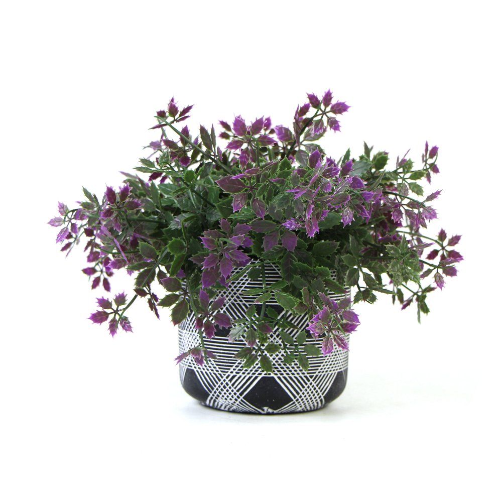 Livingroom Table Decorative Indoor Small Mini Plastic Plants with Pottery Pot