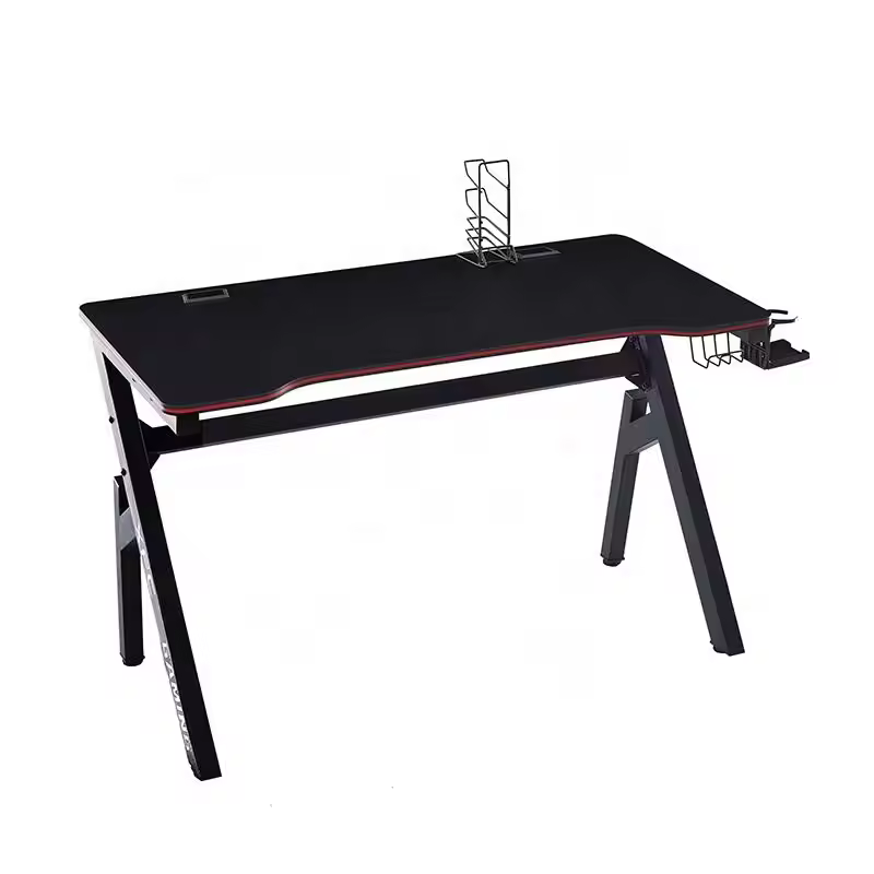K-shape Rgb E-sport Racing Table New Design Stock Office Desk With Mdf Wood Metal Frame For Home Bedroom Living Room Gaming