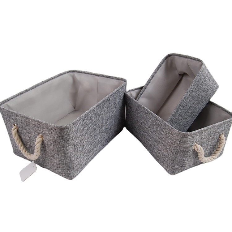 Portable Fabric Collapsible Laundry Box Clothing Storage Box Organizer Canvas Hamper with Handle