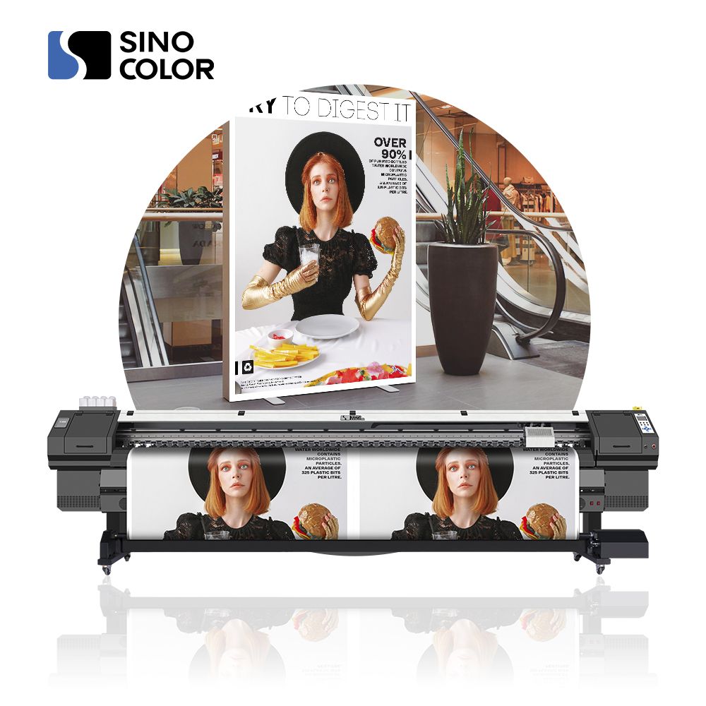 Best-Selling 3.2m Banner Printer with Double Epson Latest Heads for Poster Mesh Roll-up Banner Window Film