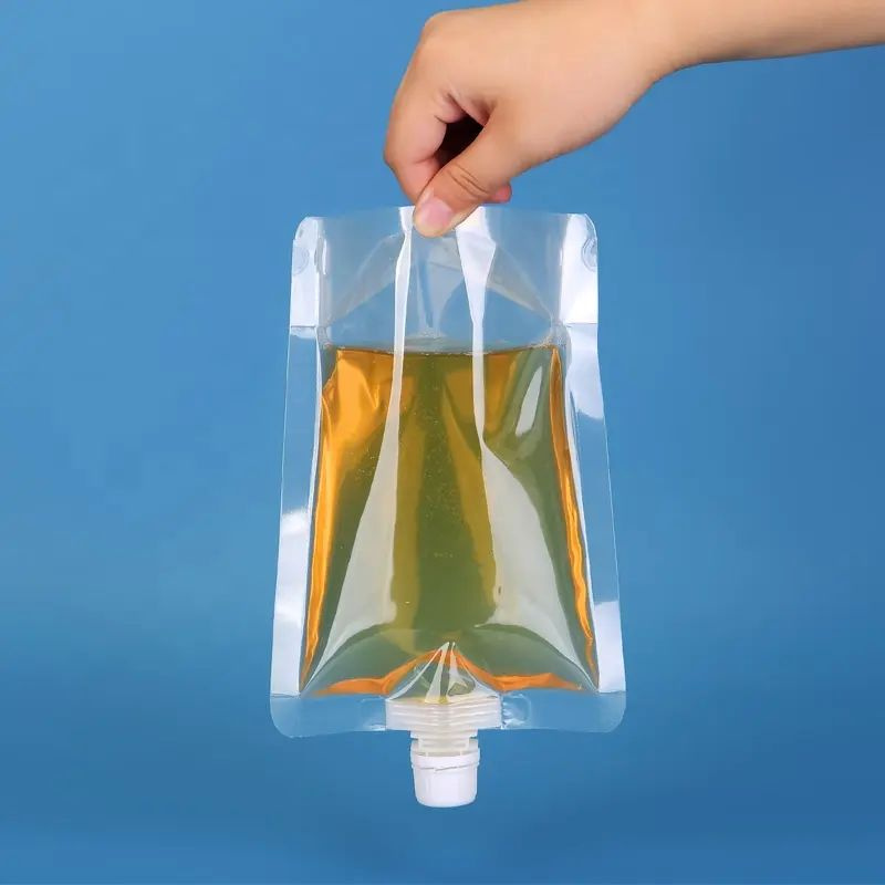 with Nozzle Transparent Clear Liquid Drink Plastic PE Spout Top