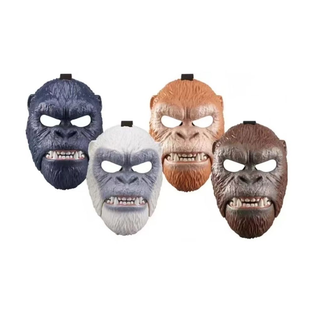 Realistic Gorilla Hard Plastic Head Mask Halloween Scary Mask Cosplay & Monkey Mascot for Carnival Party Mask