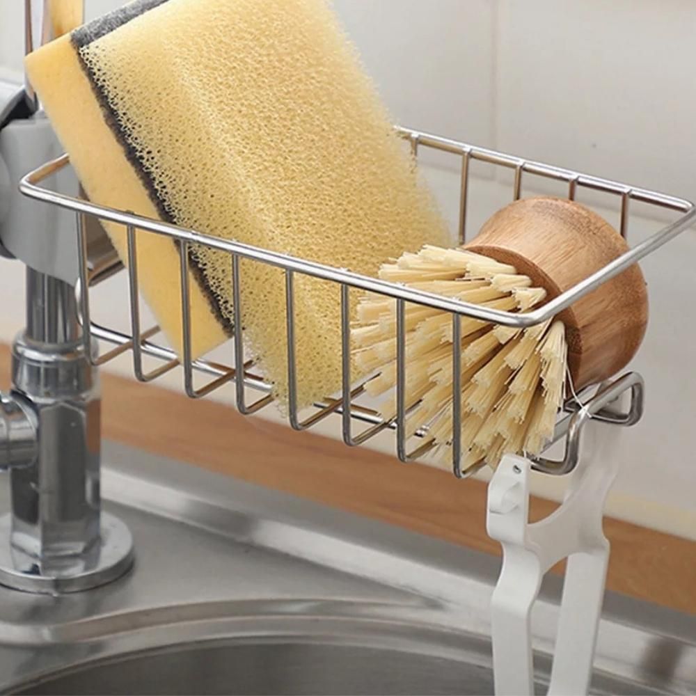 Stainless Steel Sink Drain Rack Sponge Storage Soap Organizer Esg20978