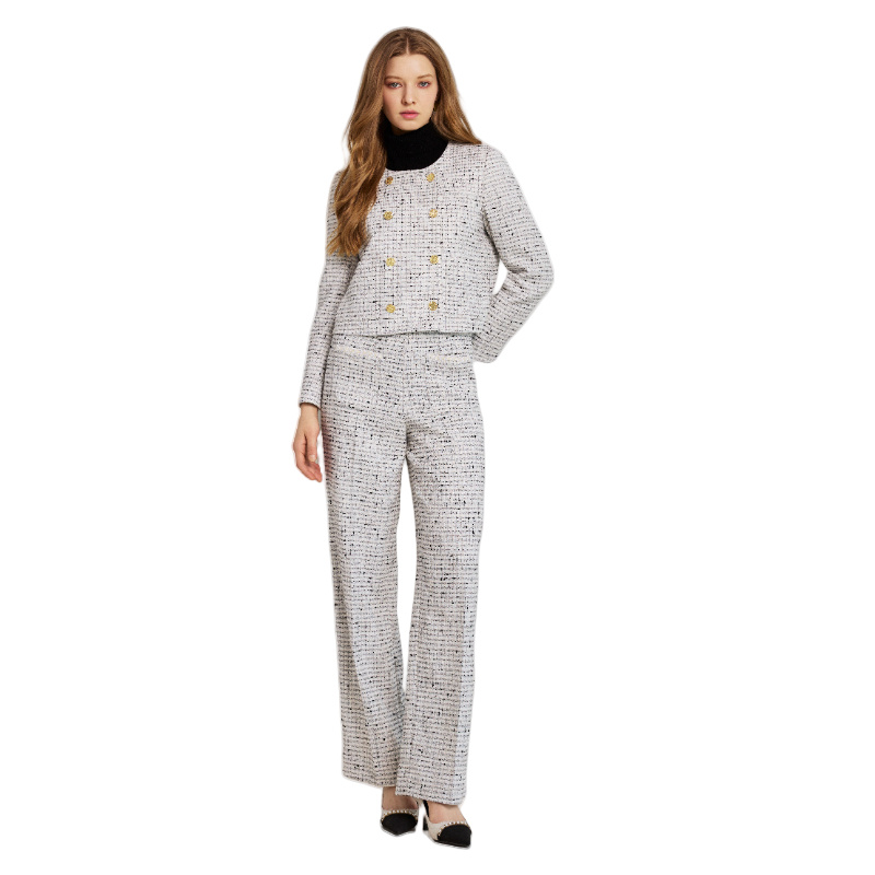 Vintage Inspired Check Pattern Women Tweed Made to Measure Factory for Retro Style