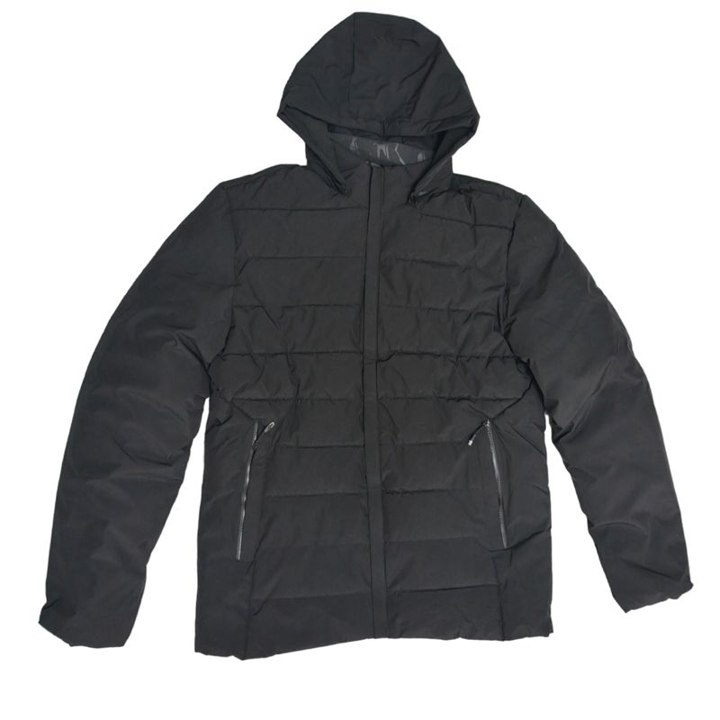 China Factory, Man's Stylish Casual Winter Jacket: Quilted Padded Jacket with Nylon Zipper Size 2XL