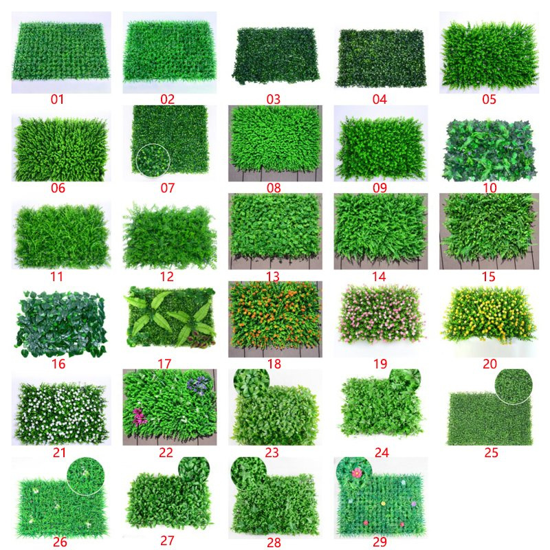 Green Artificial Leaf Plant Artificial Lawn Boxwood Hedge Garden Backyard Home Backdrop Decor Simulation Grass Outdoor Flower Wall