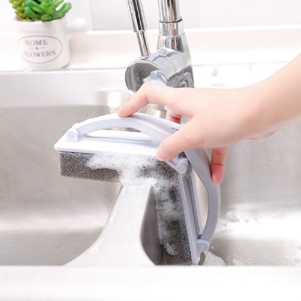 Multifunctional Wiper Long Handle Foldable Cleaning Brush Bathroom Tile Sponge Bl18127
