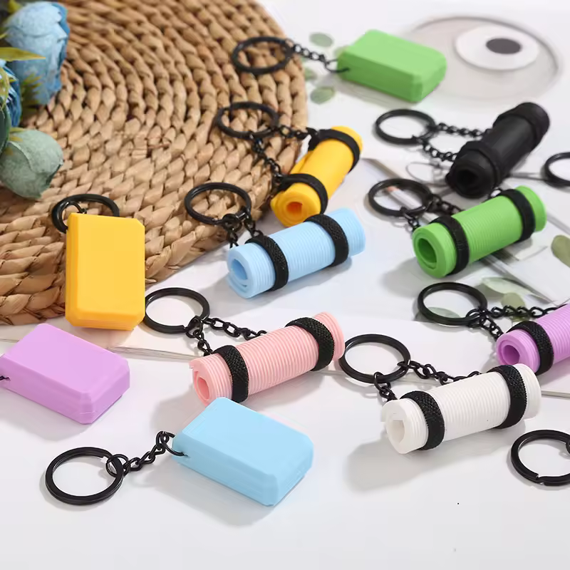 2025 New Mini Yoga Mat Keychain Sporty Rubber Gym Bag Charm Wholesale Fitness Accessories Gift