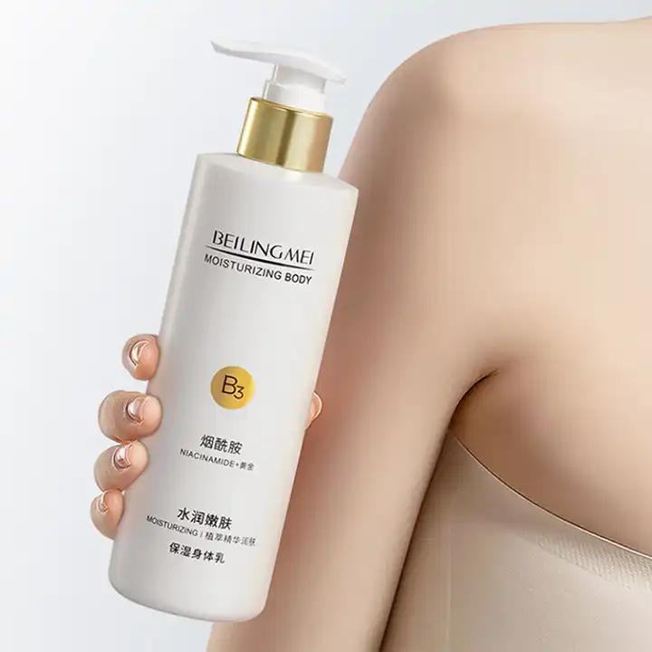 Private Label Wholesale 250ml Brightening Moisturizing Gold Body Cream Niacinamide Skin Whitening Body Lotion