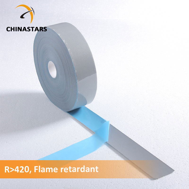 Silver Pet Film Flame Retardant Reflective Vinyl Heat Transfer Tape for Clothing