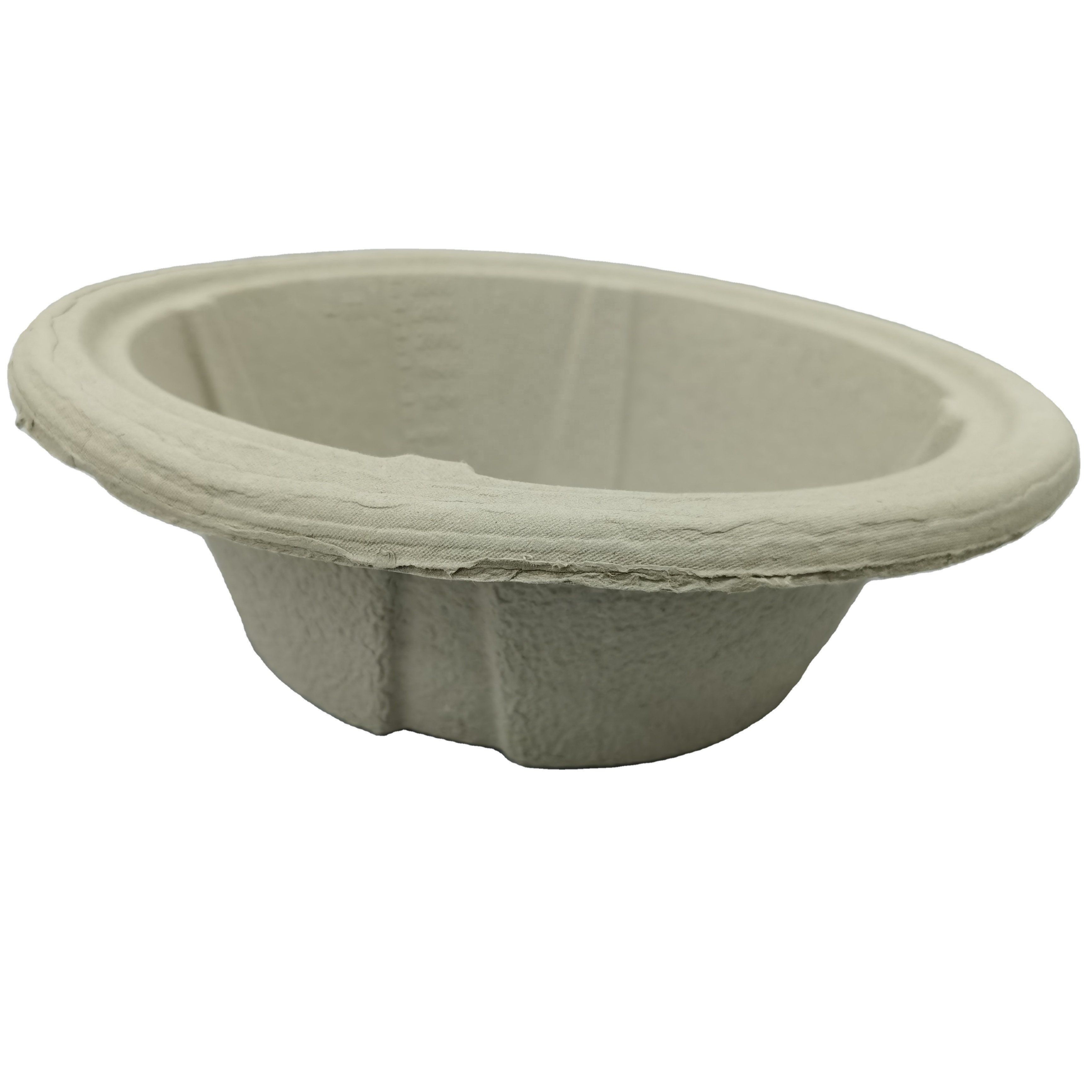 Hot Sale Disposable Eco Friendly Round Portable Adult Urinal Bowl Pulp Molded Bowl