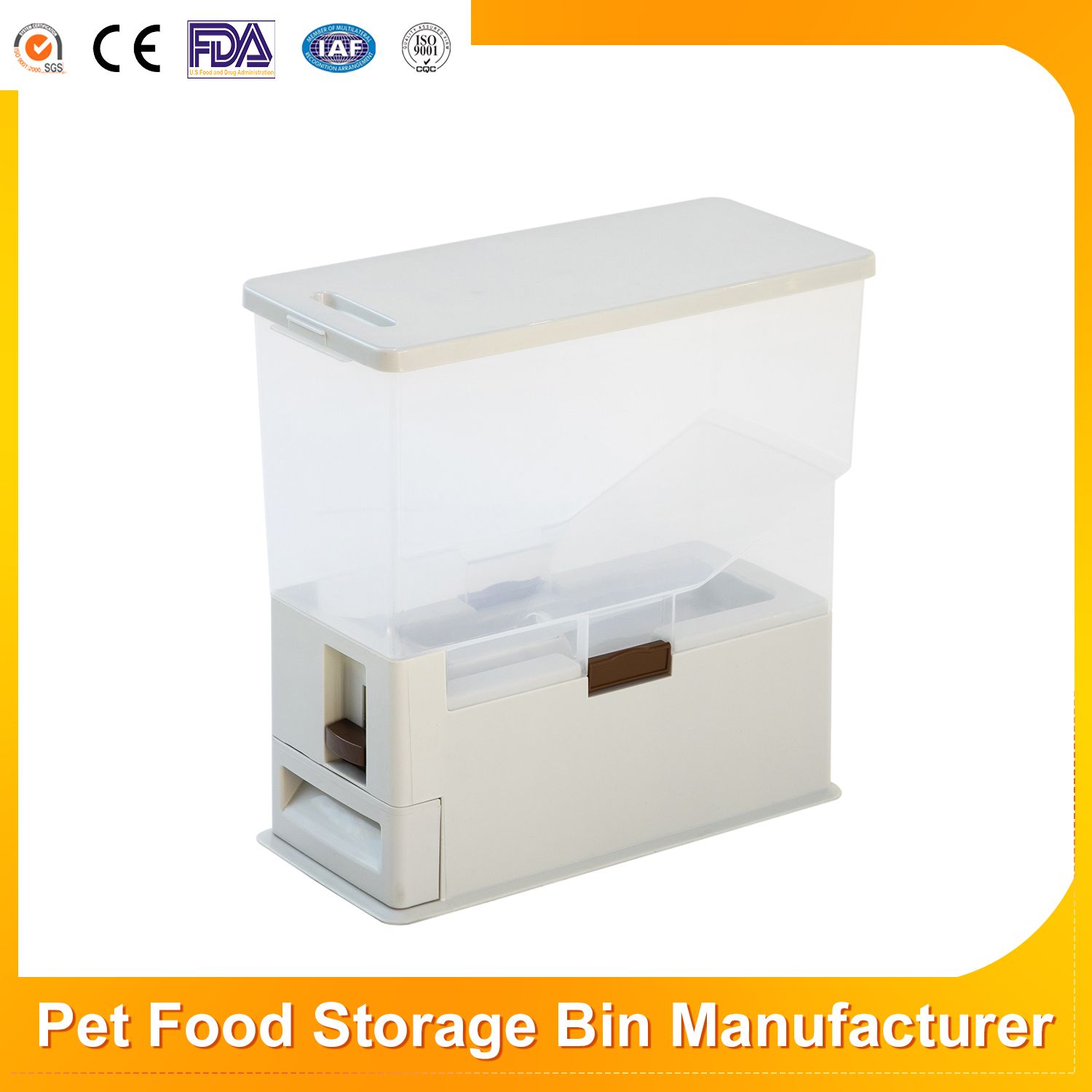 High Quality Pet Food Storage Box Easy to Clean Dog Airtight Food Storage Container with Drawer