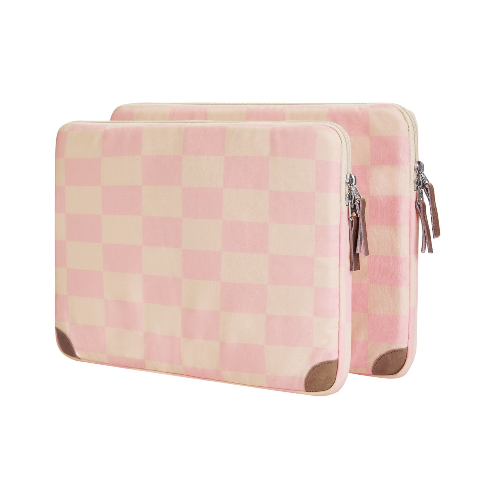 Customizable Padded Laptop Sleeve with Checkered Pattern for 13"/15" Devices