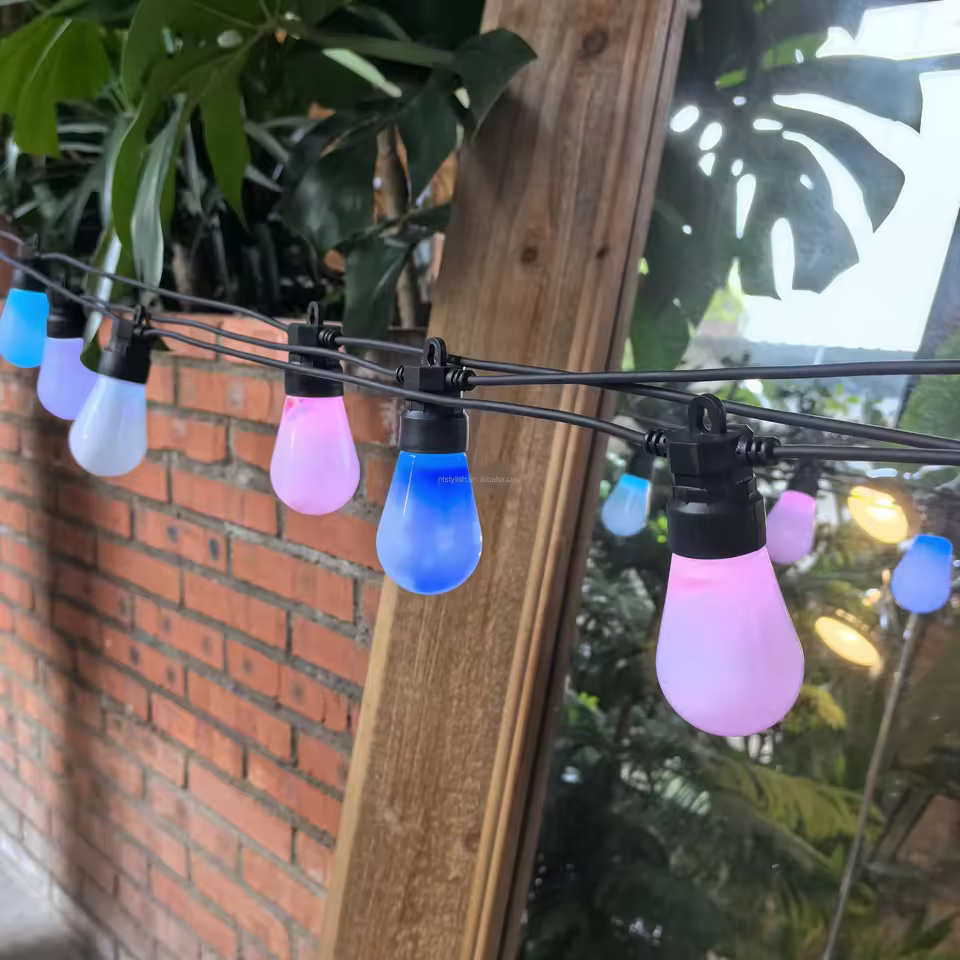 Christmas Waterproof E26 Color Change Motif Decorative String Rgb Christmas Lights For Outdoor