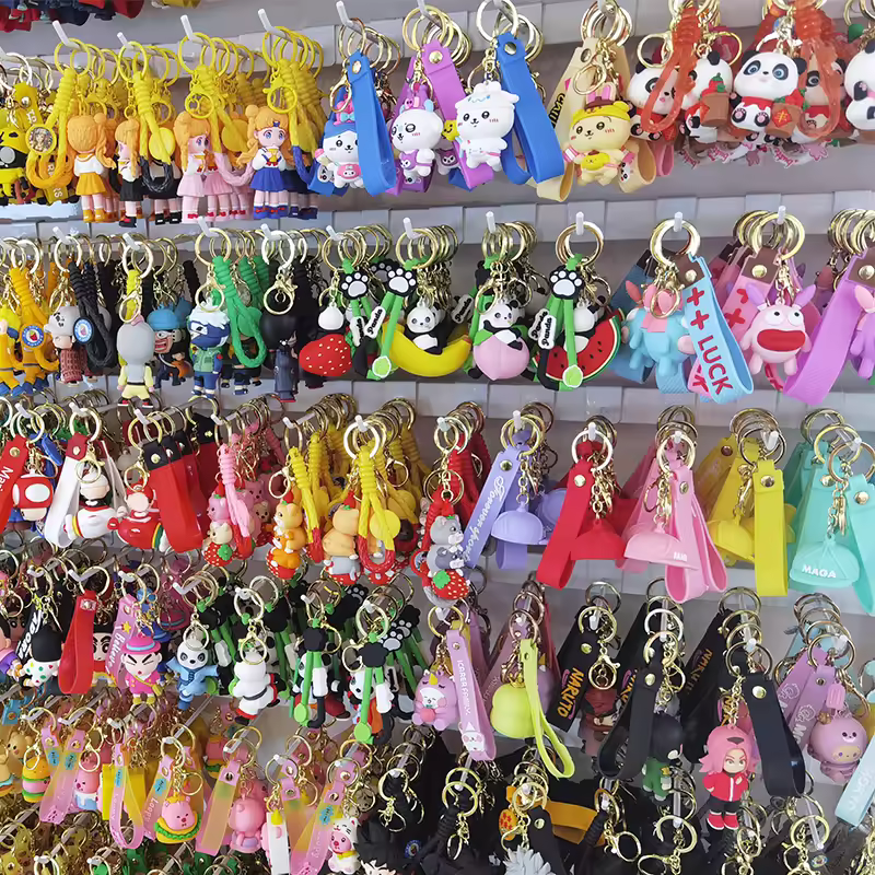 2025 Cheap High Quality Charm Key Ring New Cartoon Figure Pvc Keychain Soft 3d Silicone Pvc Keychain