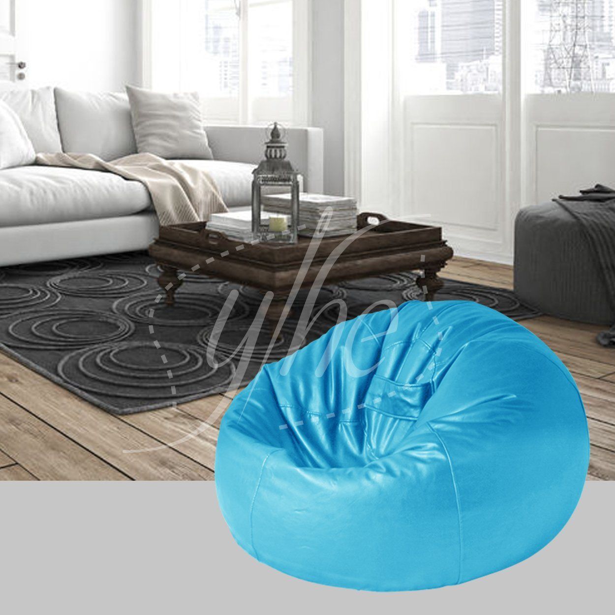Lazy Bean Bag with Faux Leather