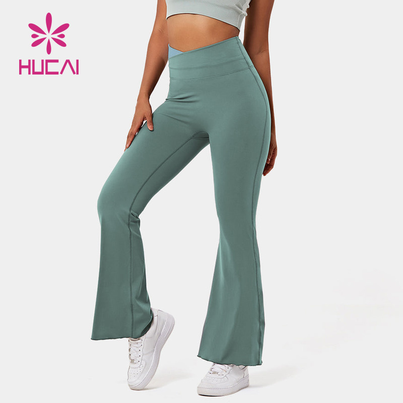 Splicing Elastic Ultra Wide Leg Trousers Women Joggers