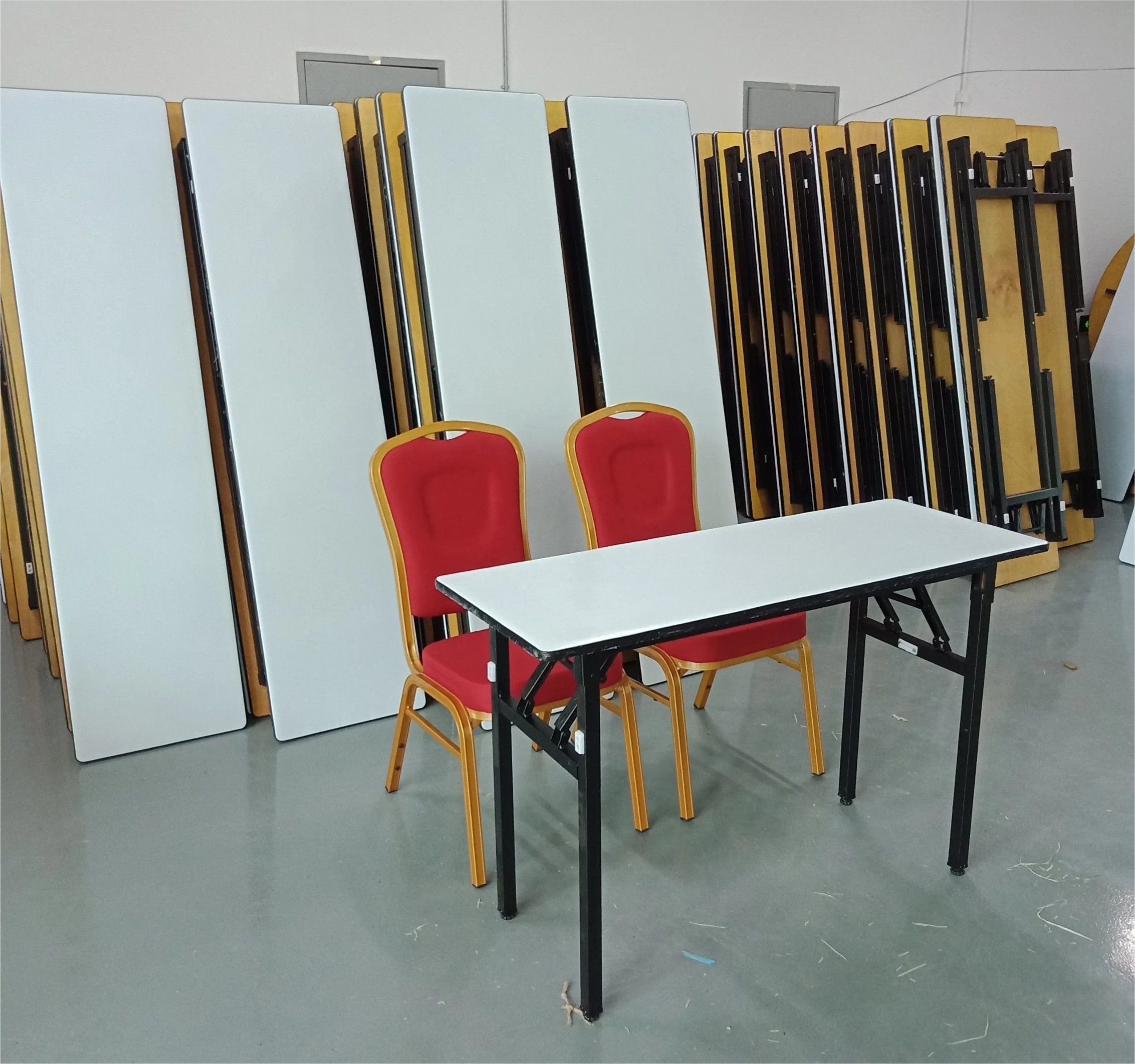 Factory Supply Simple Fast Food Restaurant Folding Camping Banquet Table