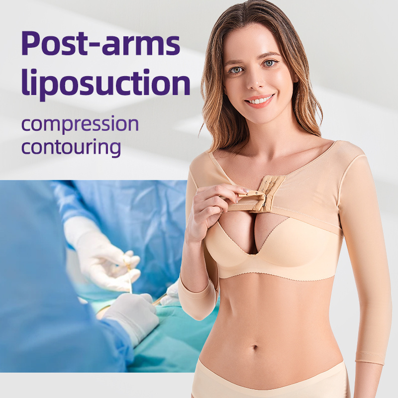 Double Upper Arm Sleeves Post Surgery Axillary Lipo Compression Chest Arm Shapewear Effectively Supports The Chest Arm Shaper for Women Compression Garment Tops