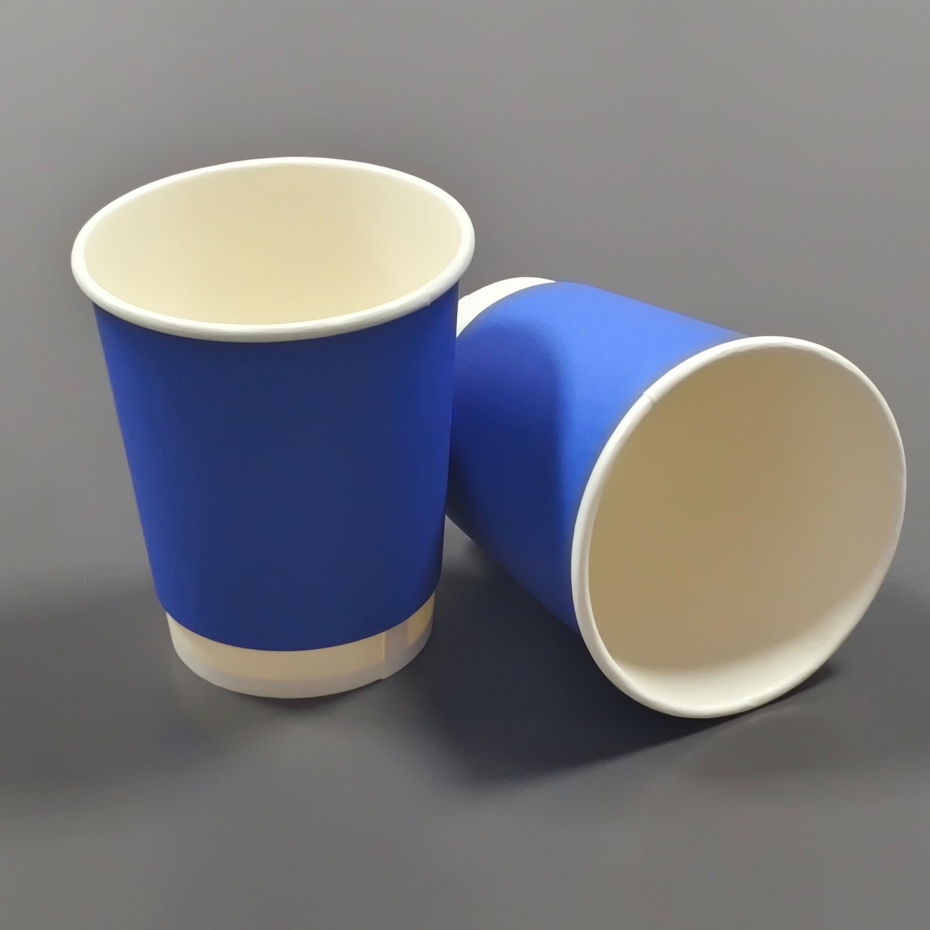 High Quality Disposable Biodegradable 8oz Double Wall Paper Coffee Cups with Lids