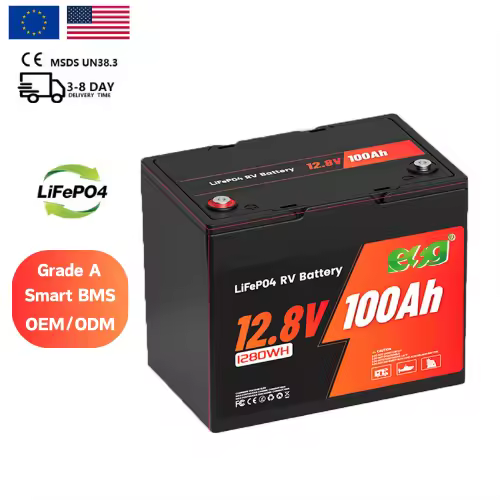 Us Stock Fast Shipping 12.8v 100/200ah Lfp Lifepo4 Lithium Ion Battery Pack Smart Bms For Solar Energy Golf Cart Rv Storage
