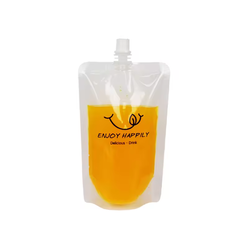 Wholesale Food Grade 250ml Stand Up Liquid Spout Pouch For Milk Juice Bear Plastic Drinking Water Bag