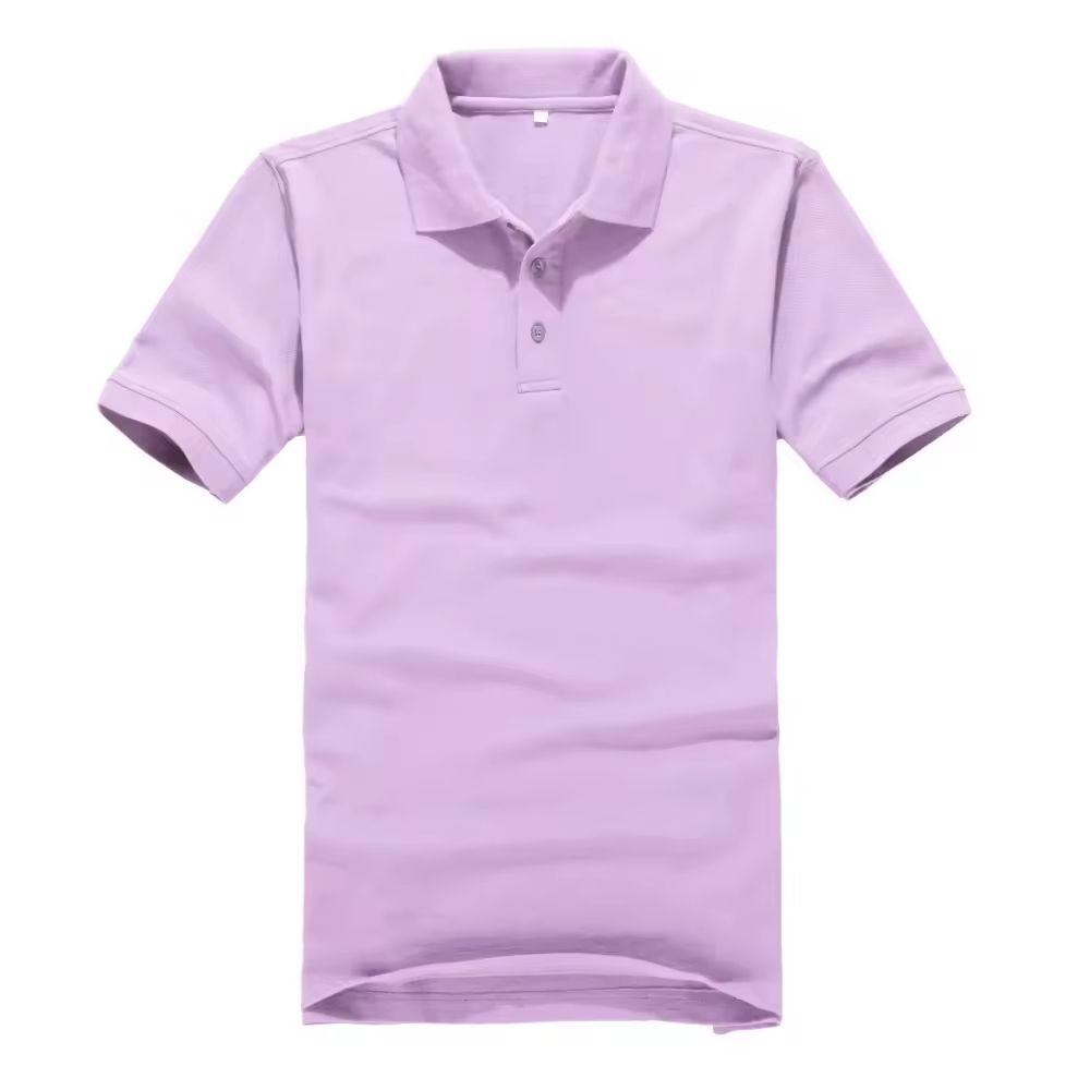 Solid Pattern Polyester/Cotton Silk Screen Printed Eco-Friendly Breathable Anti-Wrinkle Men Polo Shirt