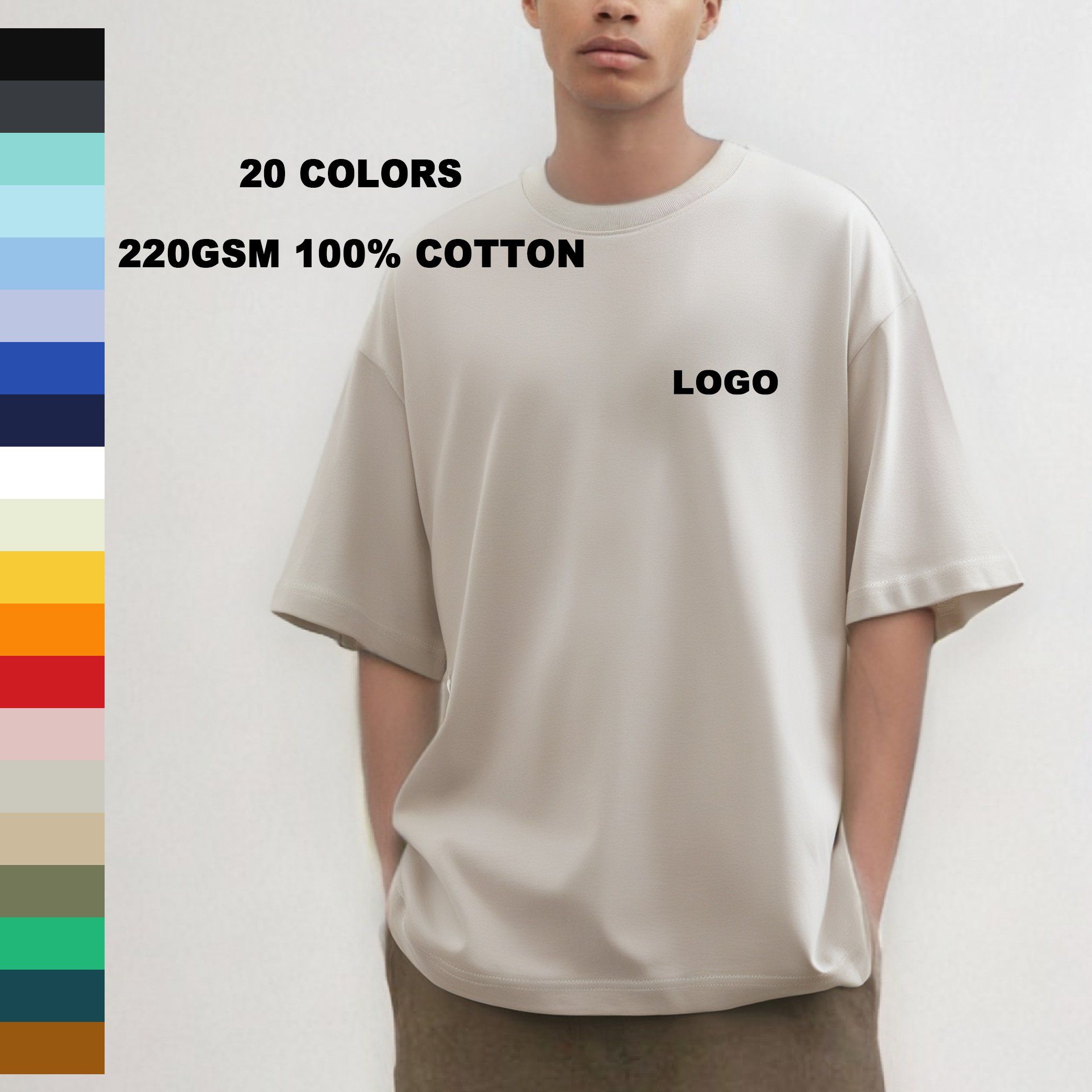 OEM Manufacturer Fashion Men's Tshirt Tops Round Neck Cotton Short Sleeve T-Shirt