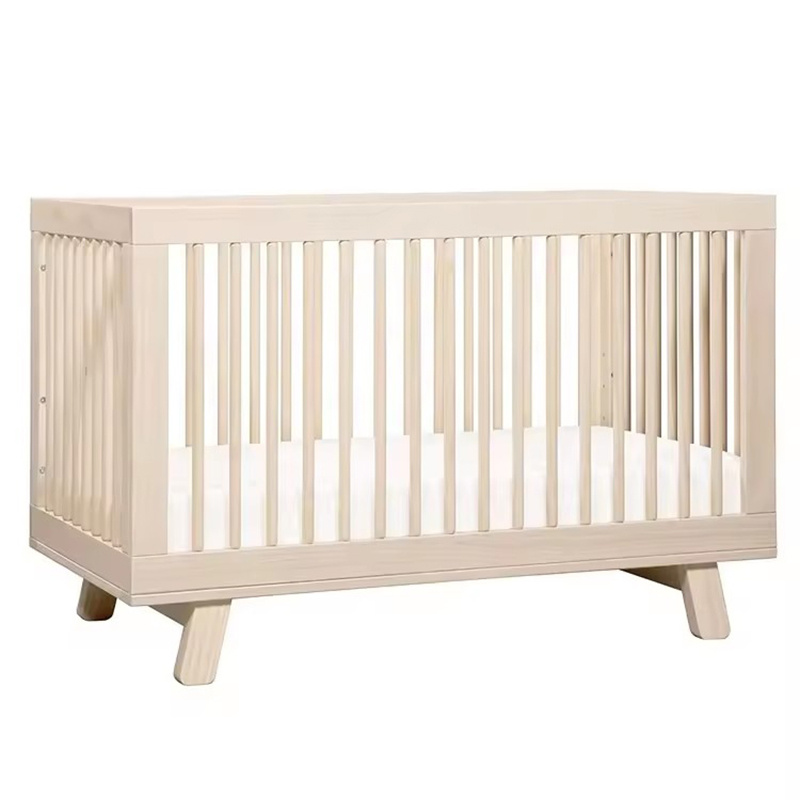 Solid Wood Baby Crib White Color Exclusive Design Elegant for New Born Baby Cot Furniture