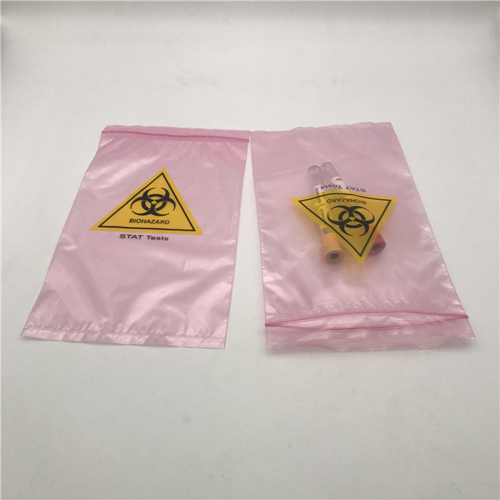 Factory Direct Medical Biohazard Vacuum Specimen Bags Reservoir Bag OEM Biohazard Seal Bags