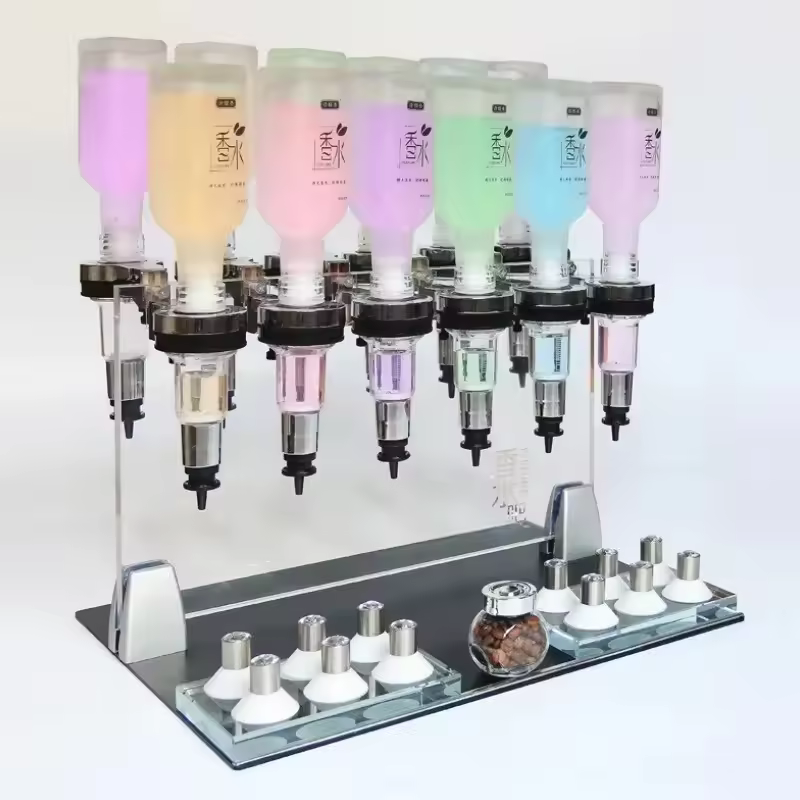 2024 New Design Cheap 12 Bottle Perfume Dispenser Bottle Filling Machine Perfume Vending Machine For Perfume Bar