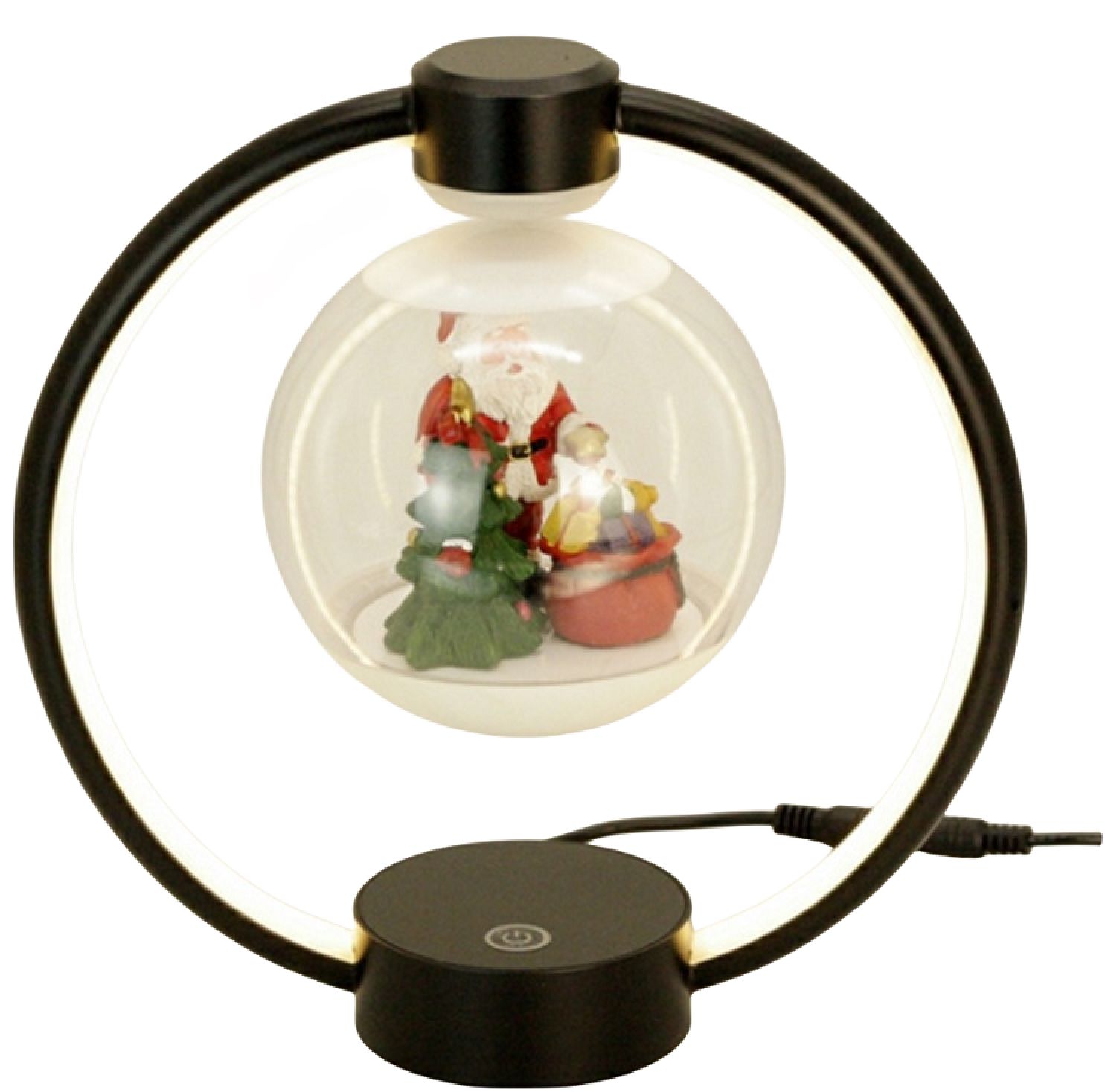 New Christmas Gift Magnetic Levitation Floating Santa Claus Christmas Light for Home Corporate Gift Ornaments