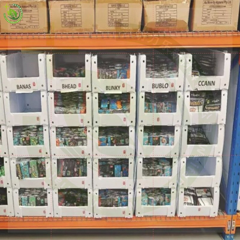 Premium Quality Warehouse Storage Shelf Plastic Boxes Stackable Largest Durable PP Picking Correx Bins for Storage Pick Bin