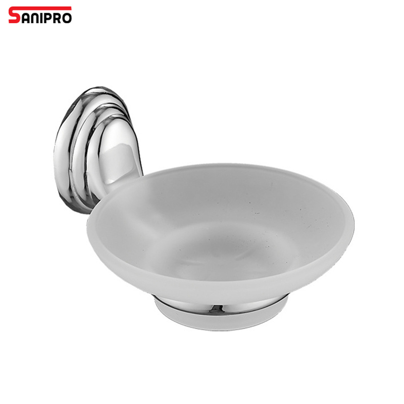 Sanipro Bathroom Accessory Zinc Alloy Chrome Finished Hanging Soap Dish Holder Wall Mounted Soap Dishes