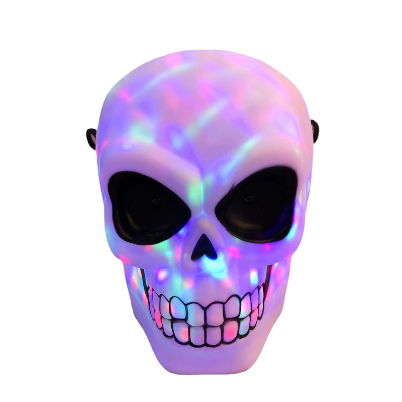 High Quality Halloween Party Supplies LED Pumpkin Lights Skeleton Death's Head Bone Lantern Plastic Glow Props for Holiday