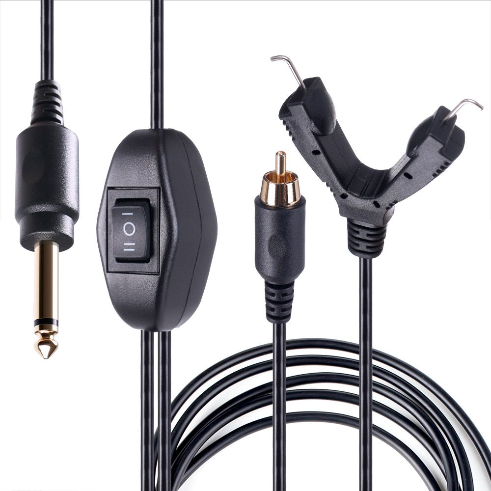 High Quality RCA Cable Professional 2m Tattoo Machine Power Supply Tattoo Clip Cord Multi-Connector Cable