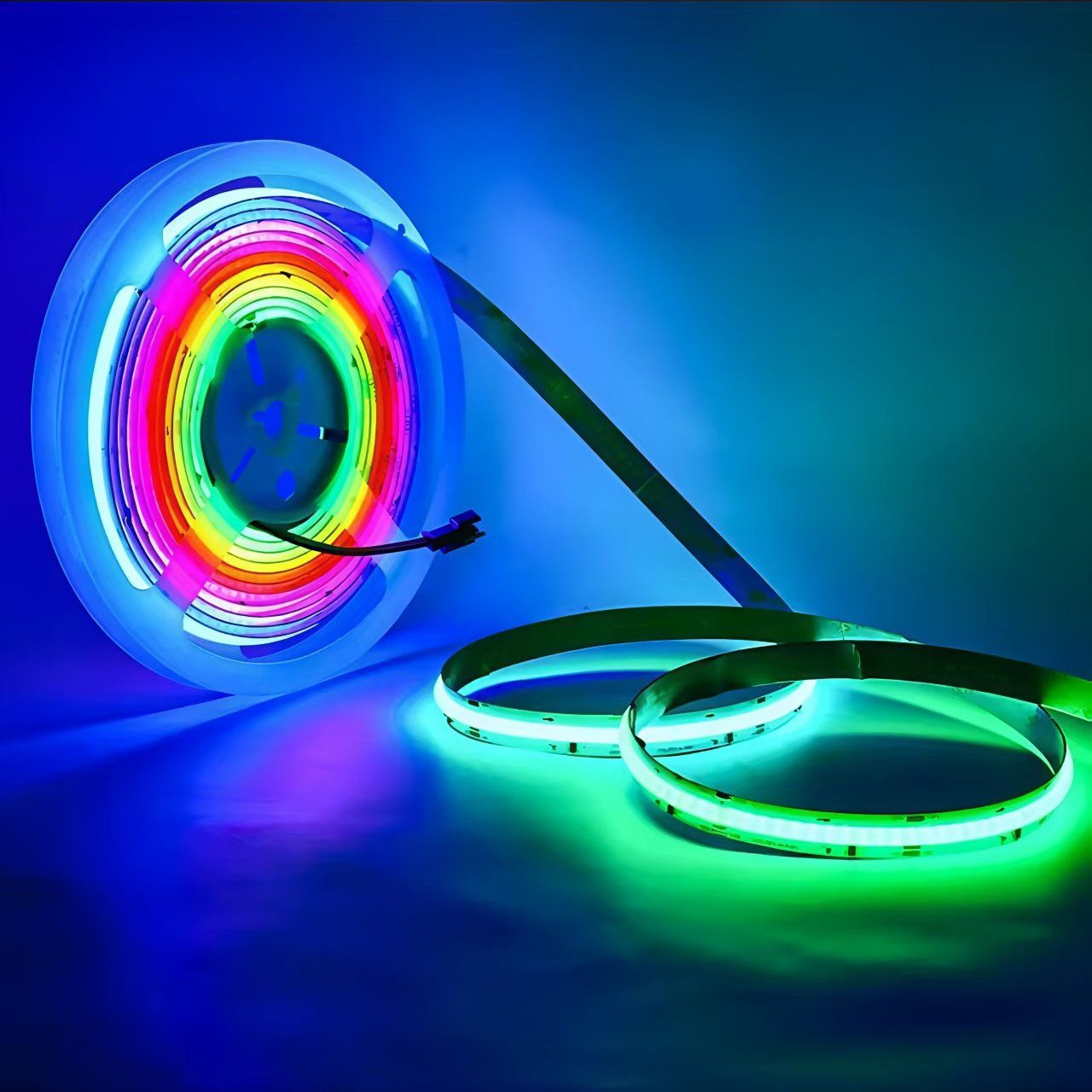 Programmable Chasing/Flow Effects COB LED Strip Individually Addressable RGB Dynamic Lighting