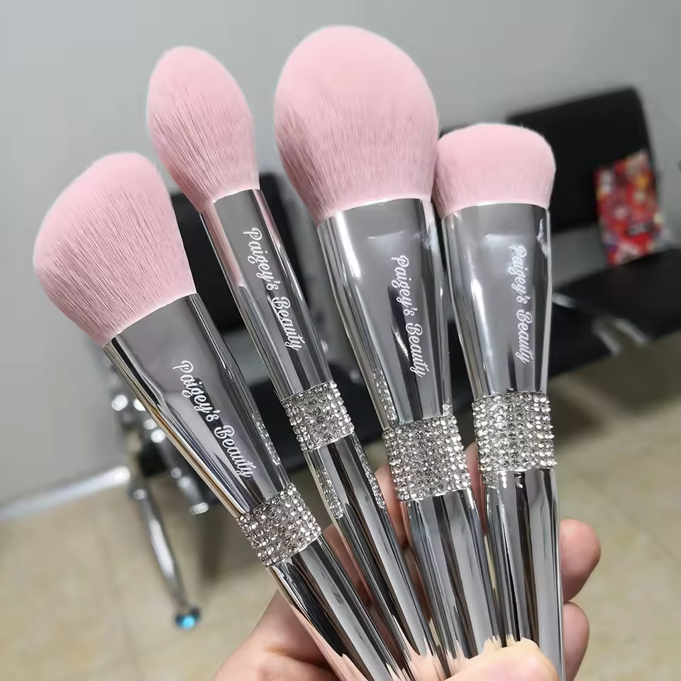 Best Seller Pink Synthetic Makeup Brushes 9pcs Makeup Brush Set Private Label Make Up Brushes