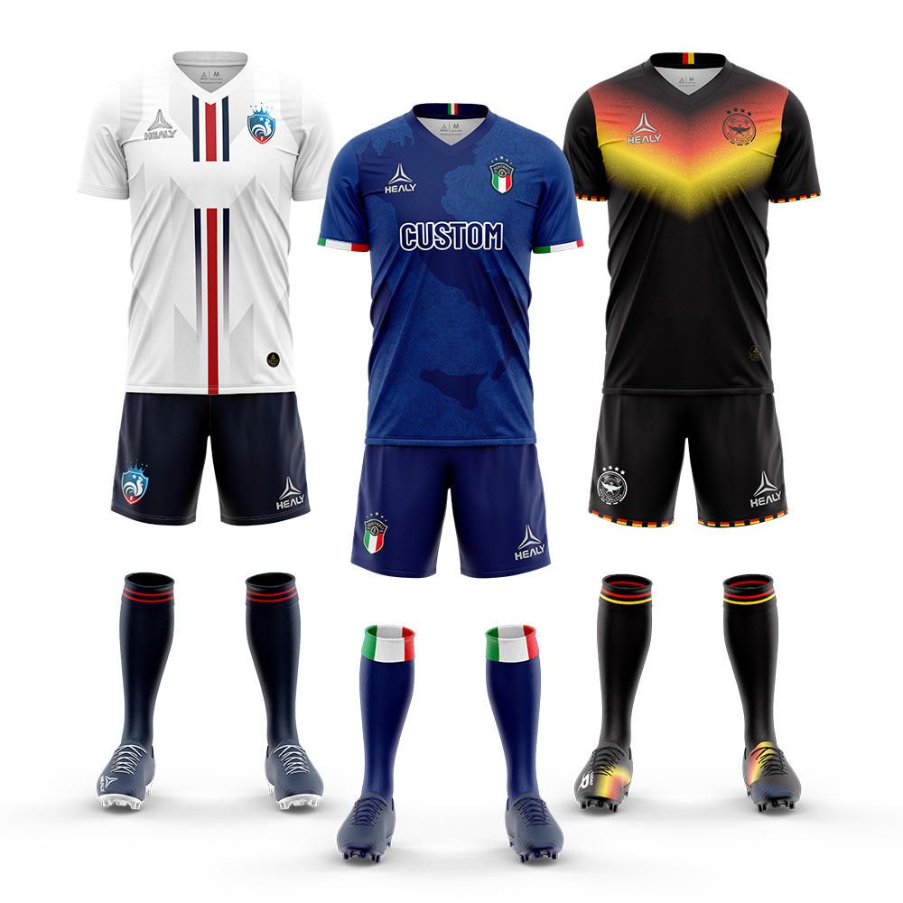 Latest Designs Soccer Uniform Set Soccer Jersey for Men Sublimated Soccer Jersey Active Wear