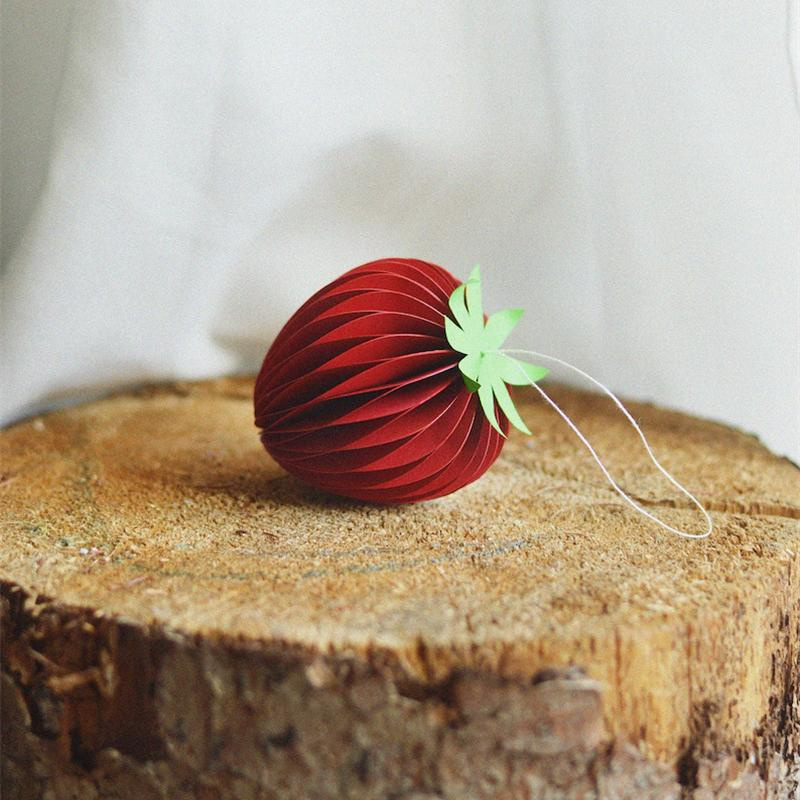 Strawberry Paper Honeycomb Decoration for Home Party Supplier