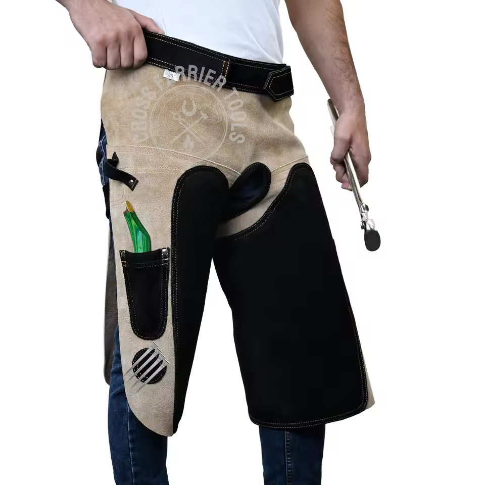 Latest Blacksmiths Farriers Apron Horse Hoof Care Tool Aprons Farrier Chap With Multiple Pockets Horse Shoeing Protection Tool