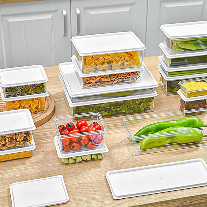 Fridge Food Storage Container with Lid Airtight Plastic Lunch Box